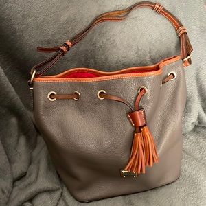 Dooney & Bourke Grey Pebbled Leather Tote